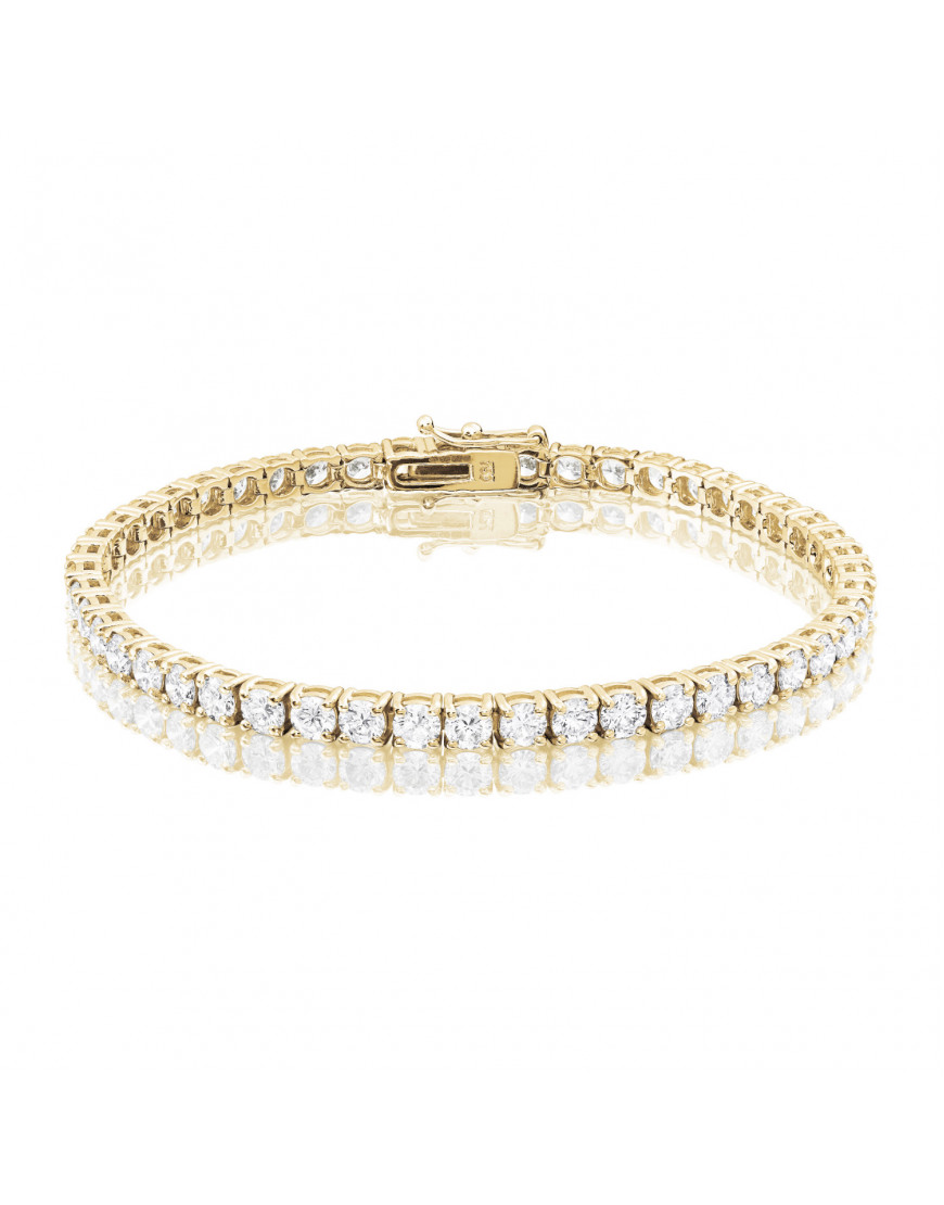 9.25ct Diamond Tennis Bracelet In 18ct Yellow Gold